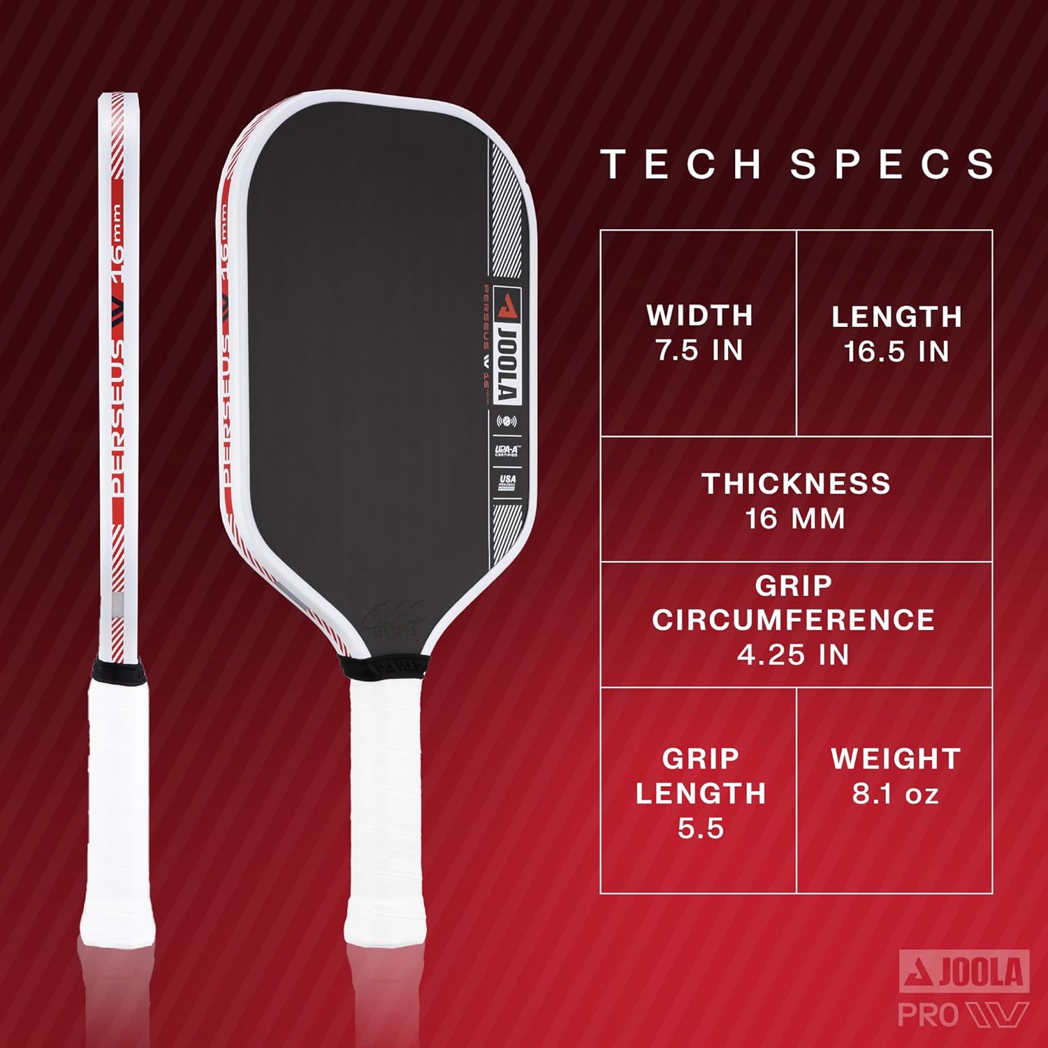 JOOLA Pro IV Pickleball Paddles, 16mm - Clearance Sale